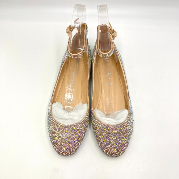 Betsey Johnson Womens Size 6 Ace Jewel Encrusted Sparkly Ballet Flats Shoes - Picture 3 of 12